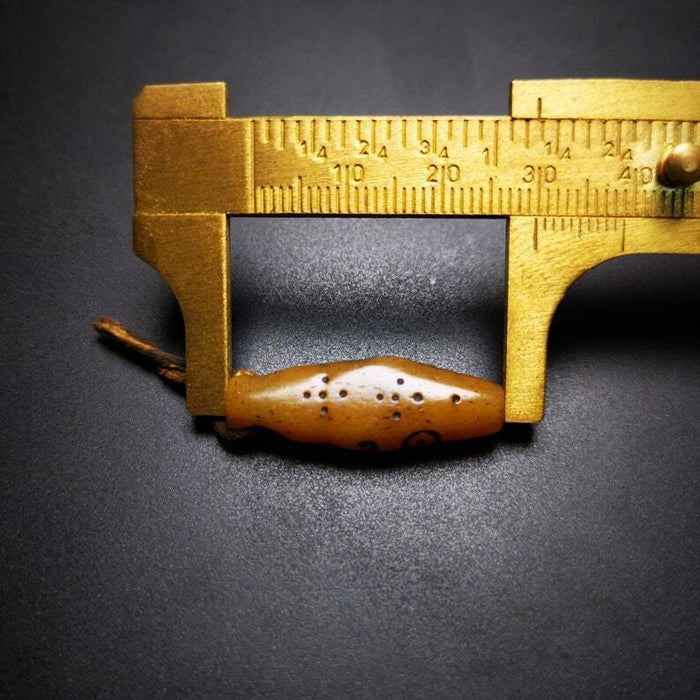 Yak Bone Carved Amulet Pendant, Prayer Beads 1.18" - Tibetan Buddhist amulet, view 7