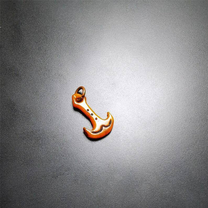 Yak Bone Carved Amulet,Anchor Pendant - Tibetan Buddhist amulet, view 4