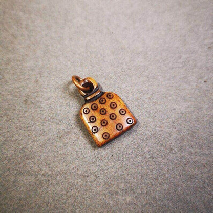 Yak Bone Carved Letter Prayer Bead Pendant - Tibetan Buddhist art, view 6