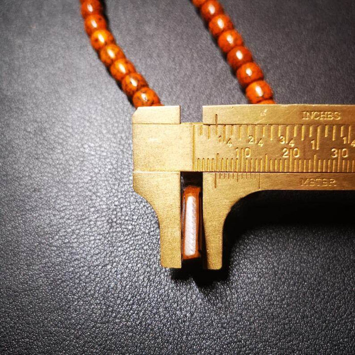 Yak Bone Carved Letter Prayer Bead Pendant - Tibetan Buddhist art, view 7