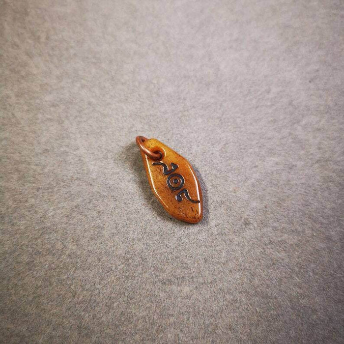 Yak Bone Carved Mani Jewel Prayer Bead Pendant - Tibetan Buddhist art, view 5