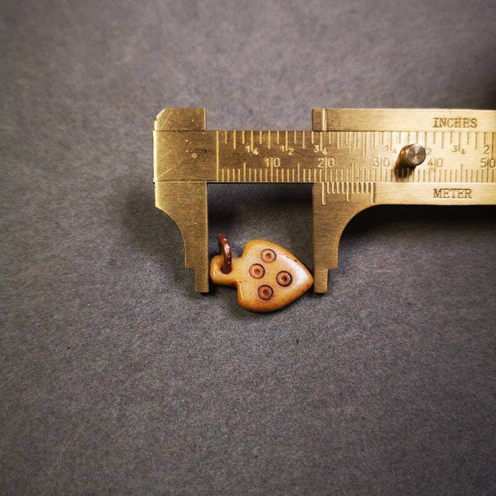 Yak Bone Carved Mantra Dot Prayer Bead Pendant - Tibetan Buddhist art, view 5