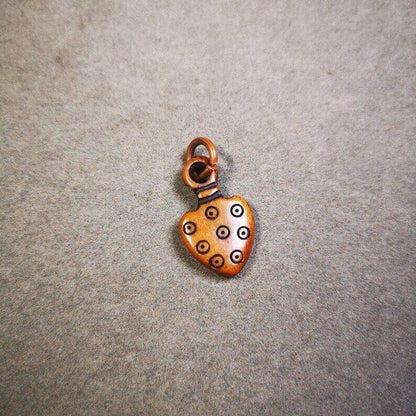 Yak Bone Carved Mantra Dot Prayer Bead Pendant - Tibetan Buddhist art, view 7