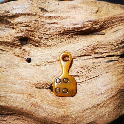 Yak Bone Carved Mantra Dot Prayer Bead Pendant,Bead Counter Clip Amulet for Mala - Tibetan Buddhist mala beads, view 6