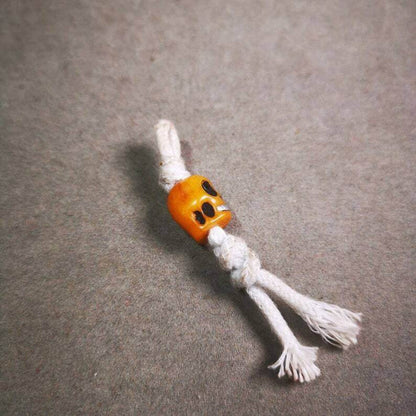 Yak Bone Carved Skull Prayer Bead Pendant,Bead Counter Clip Amulet for Mala - Tibetan Buddhist mala beads, view 6