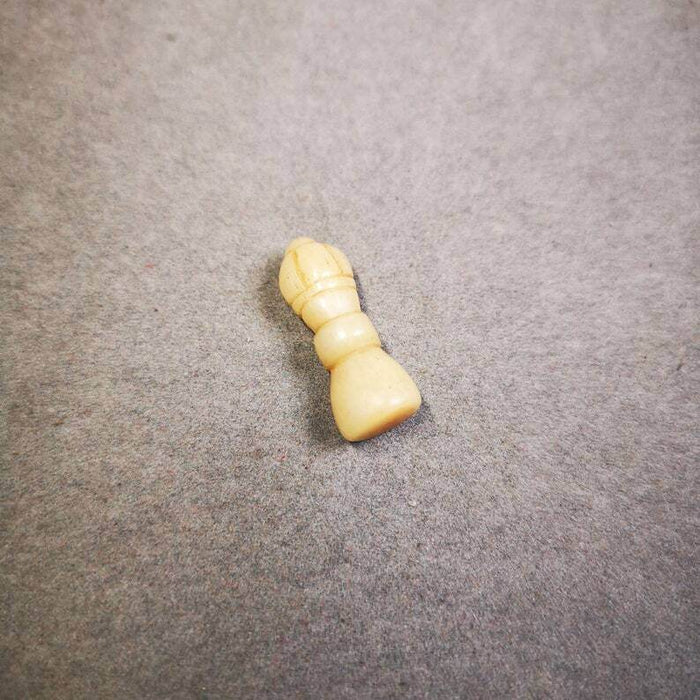 Yak Bone Carved Vajra Bell Amulet Pendant,Spacer Bead for Mala - Tibetan Buddhist mala beads, view 6