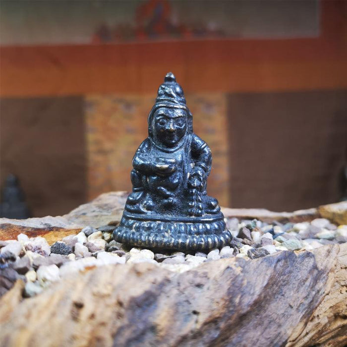 Yellow Jambhala 1.97" - Tibetan Buddhist statue, view 4