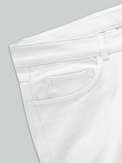 z3 4 Way Stretch White Tailored Fit Pants
